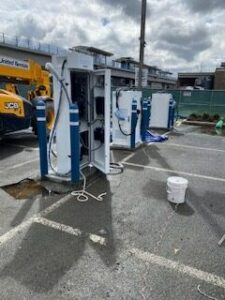 EV charging station installation.