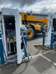 EV charging station installation.