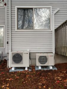 Mitsubishi-Ductless-and-Sanden-Heat-Pump-Water-Heater-ground-mounted-1025